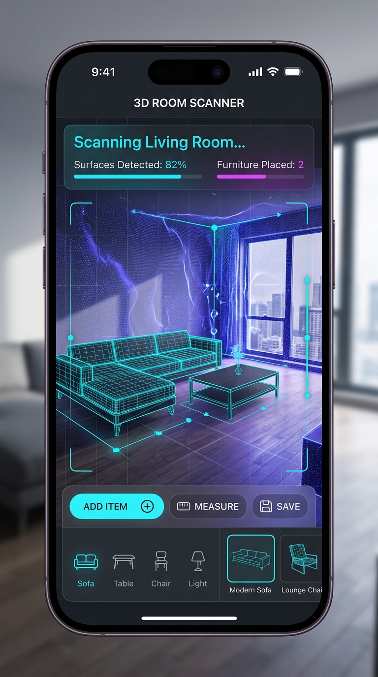 Will It Fit App UI Scanner Mockup